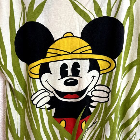 Vintage Mickey Disney Safari 90s AOP Italian Caro Amoroso Tee Size Small - Picture 3 of 4